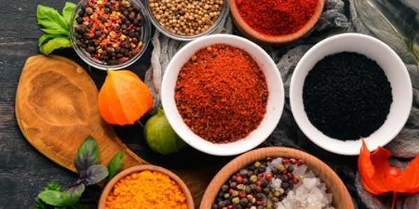 bowls of spices